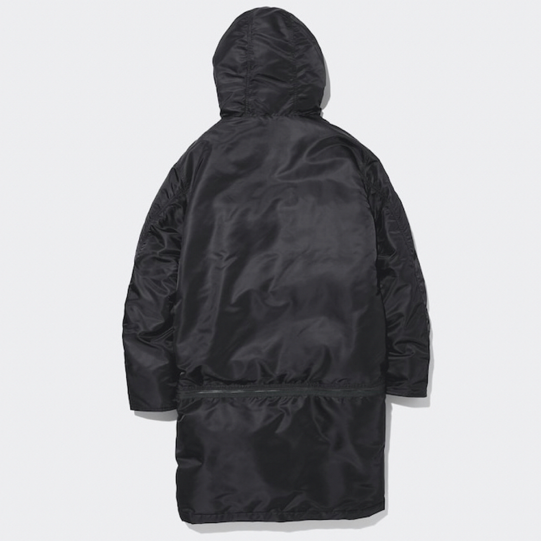 UNDERCOVER - GU UNDERCOVER ヒートパデッドコンバーチブルコート 黒 M