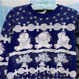 ♡ブタさんスウェット spumoni系 USAレトロファンシー古着 spank