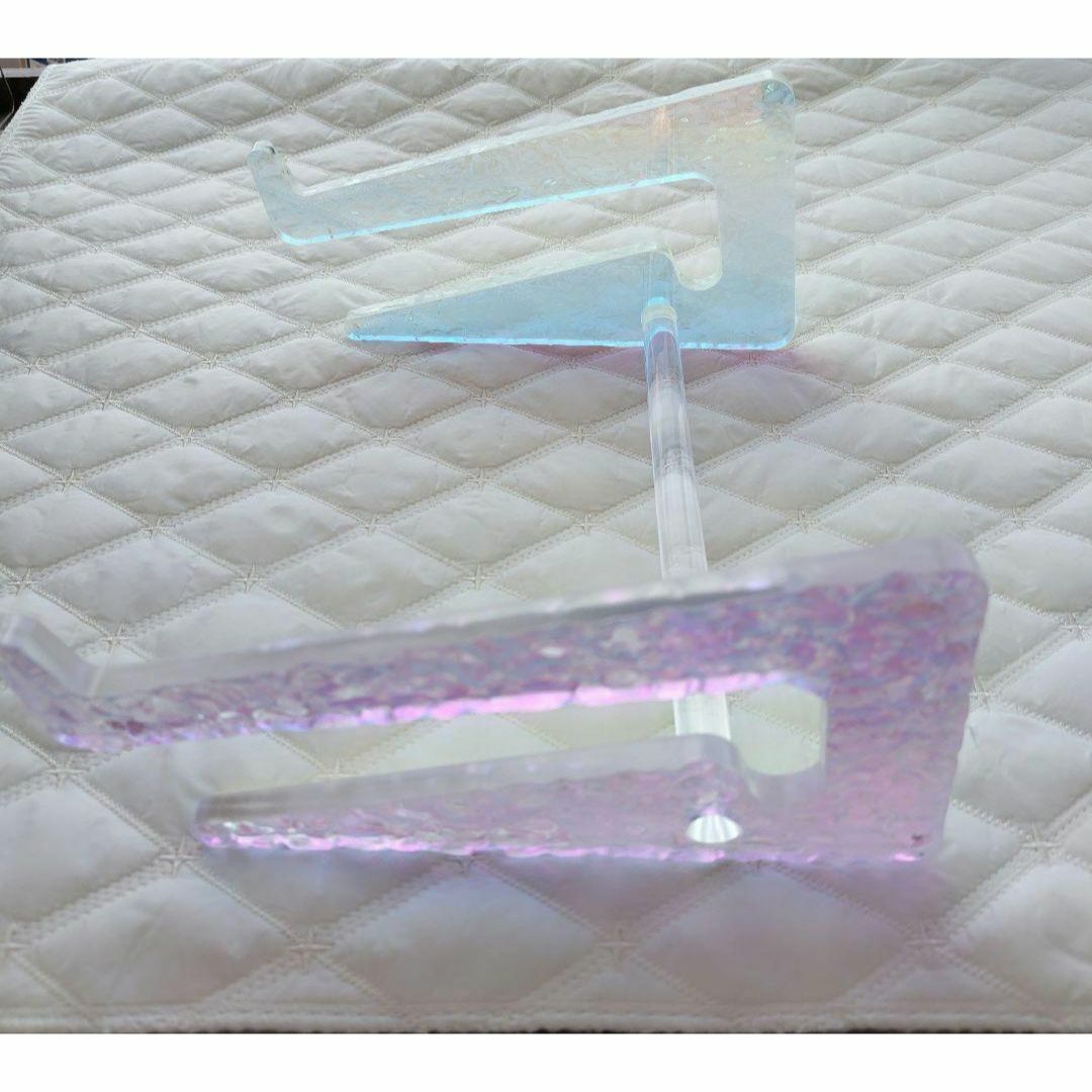 21* アクリル製ノートパソコンスタンド 調節可能 キラキラ 綺麗 お洒落