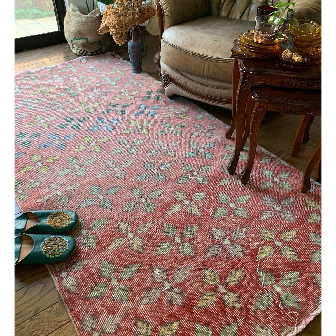 デニムブルー✳︎64×61 シャビー キャラメル レッド トルコ