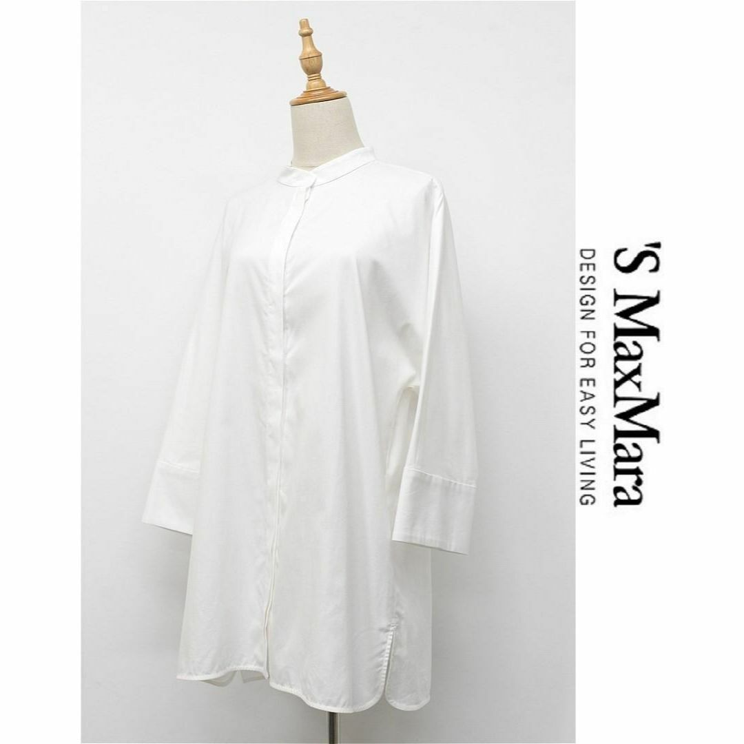 S Max Mara - HGD-P312/美品 S MAXMARA ブラウス ロング丈 ドルマン 40