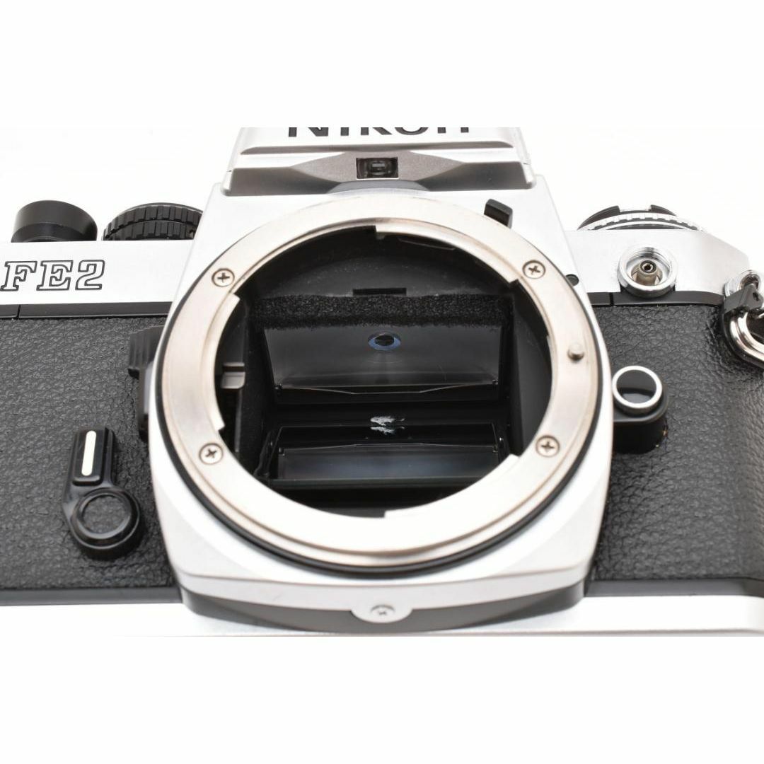 超美品 NIKON FE2 シルバー フィルムカメラ モルト新品交換済 M363の