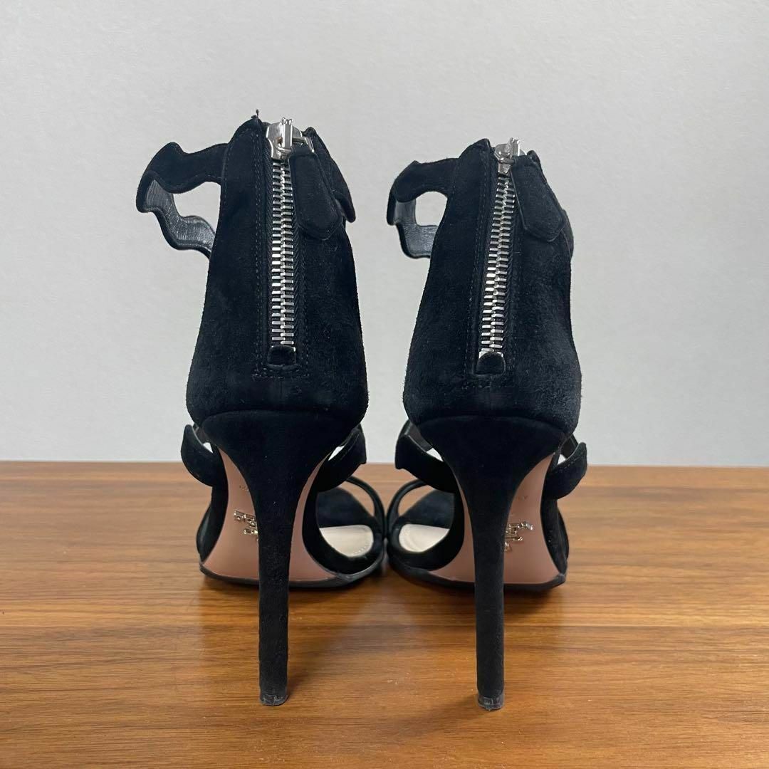 PRADA - 【極美品】PRADA☆3連スカラップカット サンダル ハイヒール