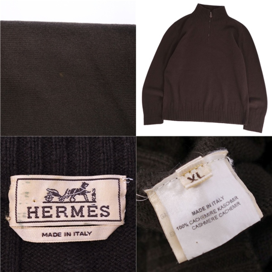 HERMES - 美品 エルメス HERMES ニット セーター ハーフジップ プル