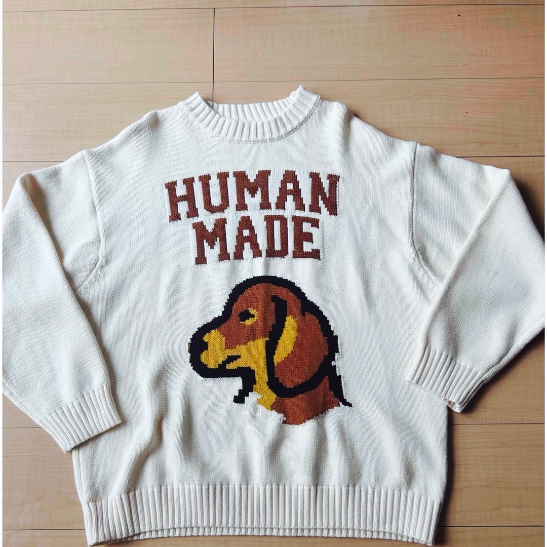 HUMAN MADE - HUMAN MADE 犬刺繍オーバーサイズニットの通販 by ラミー