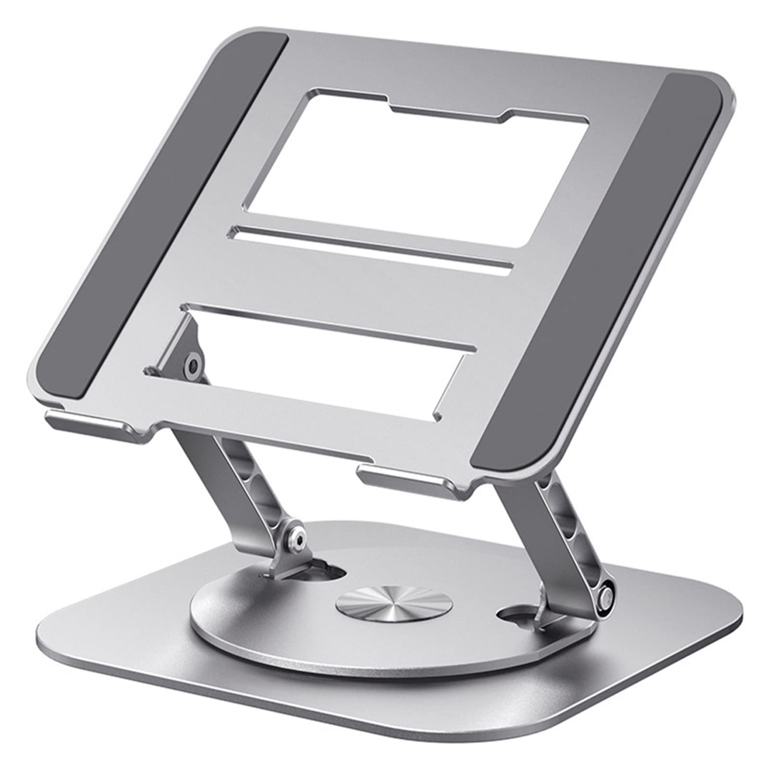 ノートパソコンスタンド 回転ブラケット 360 折りたたみ式シルバー
