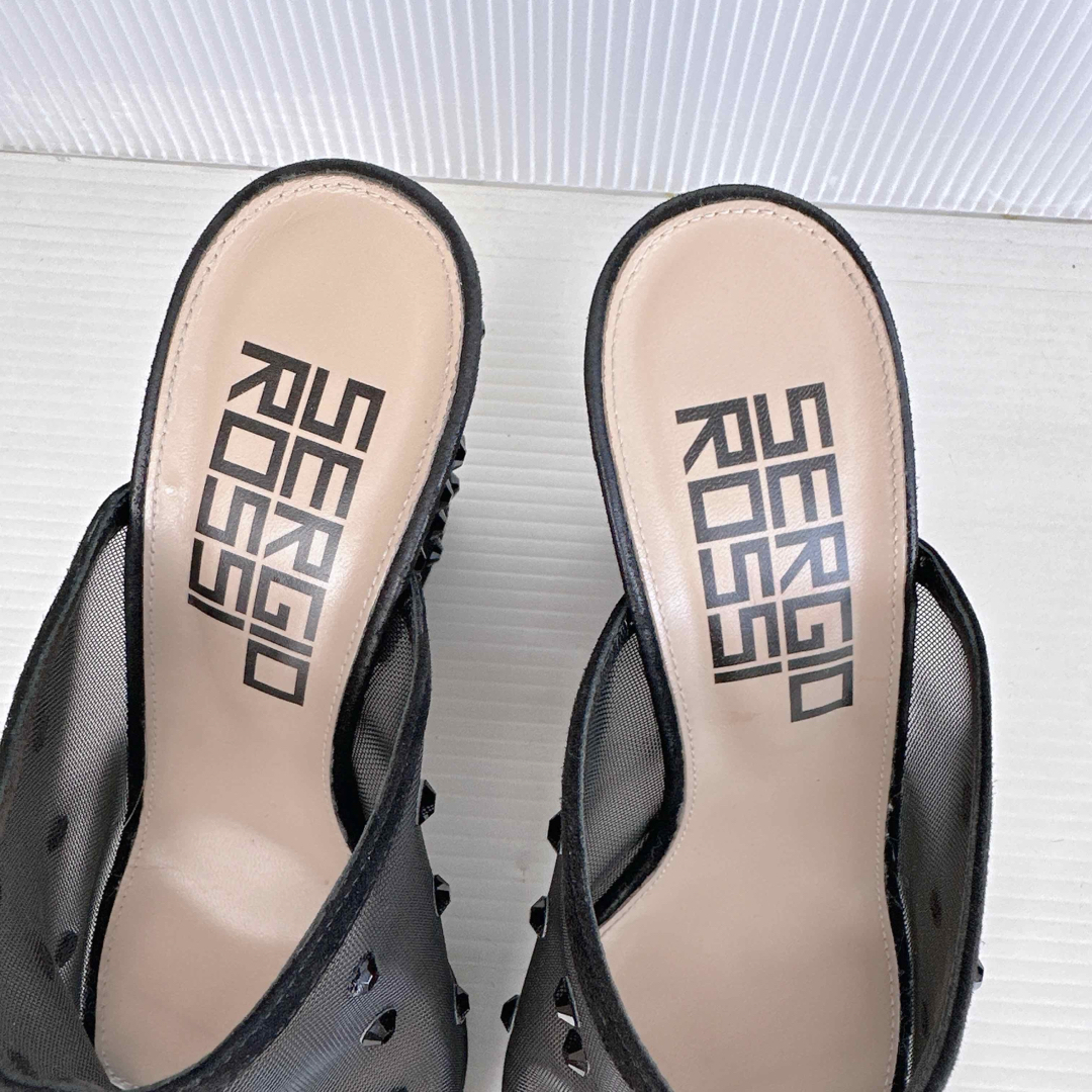 Sergio Rossi - セルジオロッシ ラインストーン ミュール サンダル