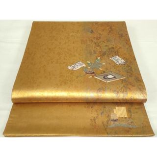 平和屋着物◎太鼓柄袋帯 茶器 金糸 引箔 正絹 逸品 DAAX7013qpの通販