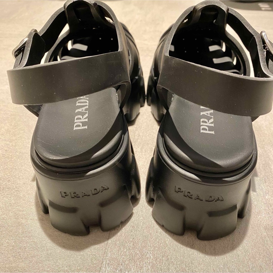 PRADA - 1度着用 美品 プラダ モノリス ラバー サンダル 38 PRADAの