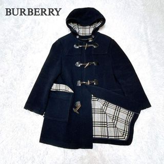 バーバリー ダッフルコート ノバチェック ホースロゴ 羊毛 水牛トグル