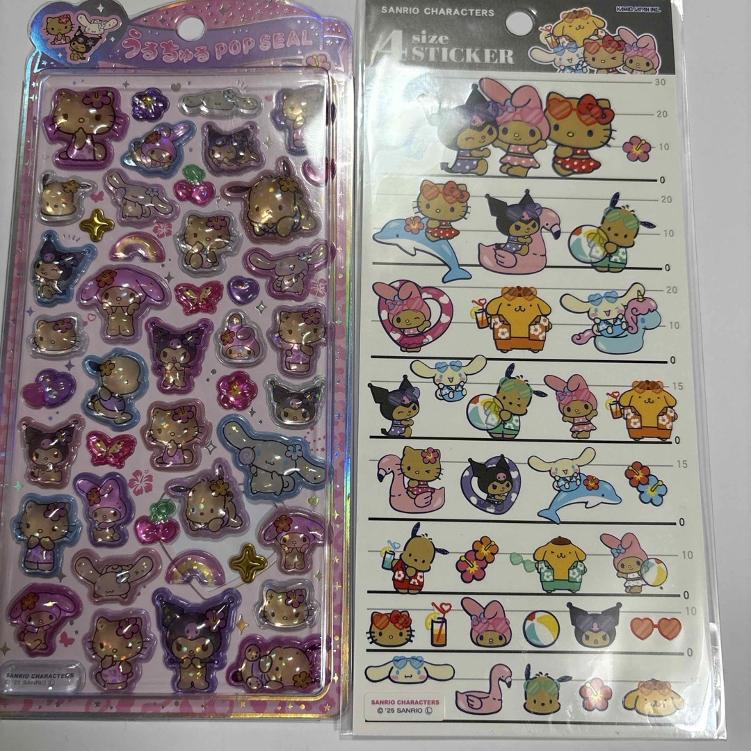 サンリオ - 日焼けキティ うるちゅる うるちゅるポップシール ボンボン