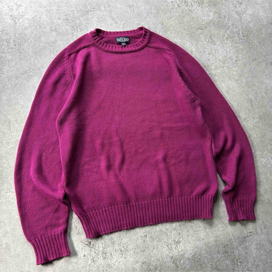 LANDS'END - 90s ランズエンド コットンニット/ドリフターニット USA製