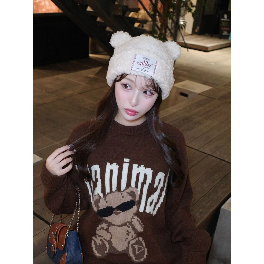 Darich - 新品未開封 ダーリッチ テディベアハット アイボリー フリー