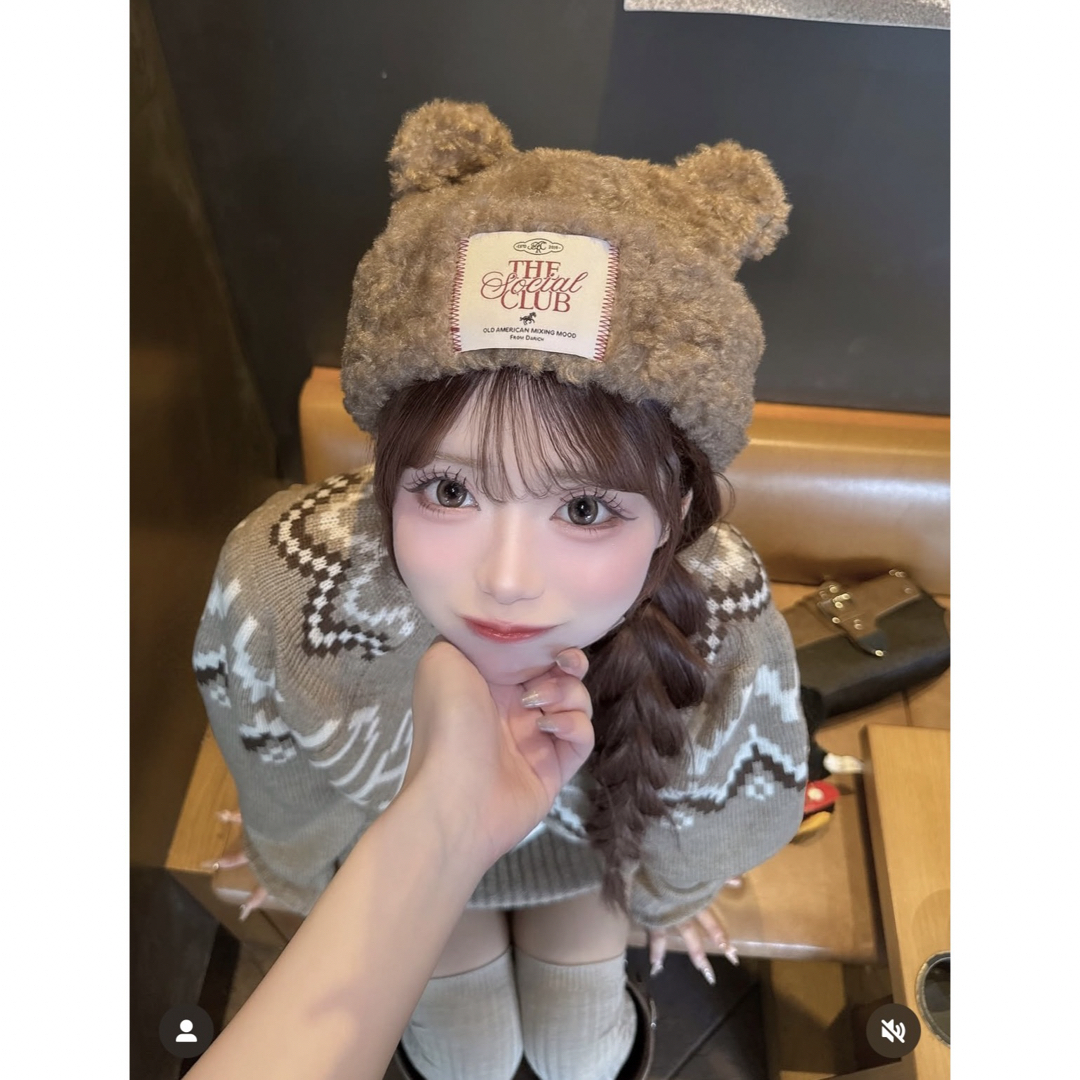 Darich - 新品未開封 ダーリッチ テディベアハット モカ フリー クマ