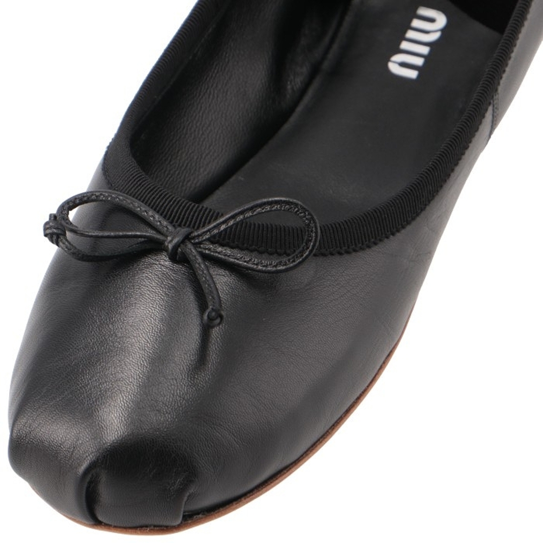 MIU MIU - ミュウミュウ MIU MIU バレリーナ フラットパンプス ロゴ