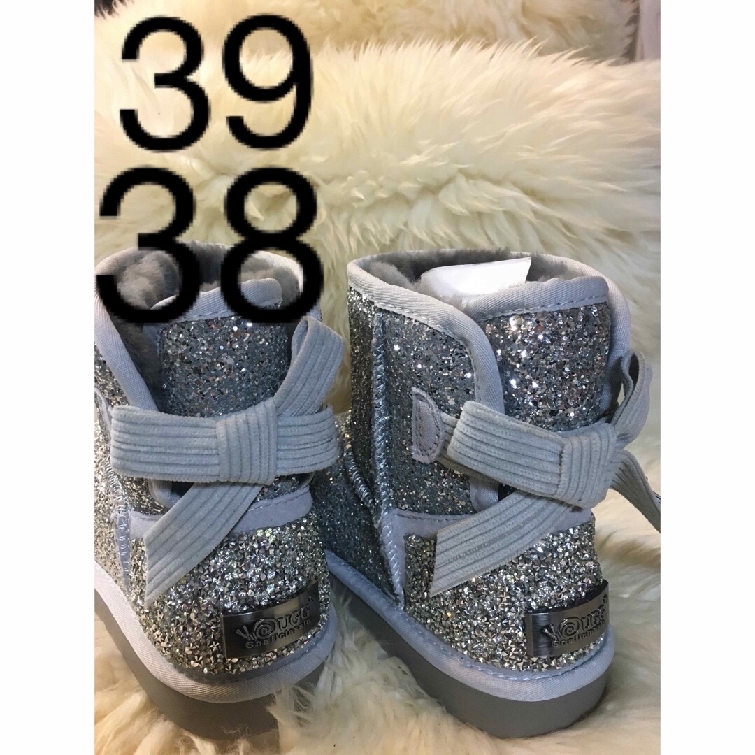 UGG - ピカピカグリッターリボンムートンブーツオーストラリアUGGの