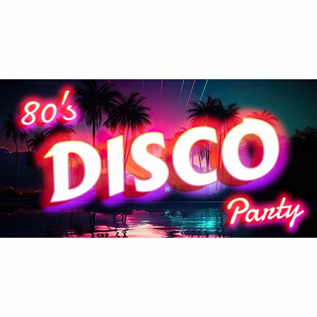 Lサイズ】80'S ディスコ ダンスパーティー 看板 置物 雑貨 ライトBOXの