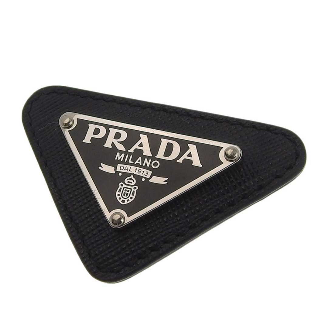 PRADA - プラダ PRADA ブローチ サフィアーノ ブラック 中古 新入荷