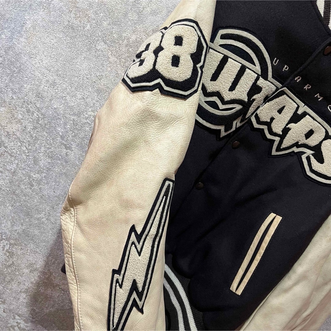 W)taps - WTAPS × Golden Bear 初期 スタジャン 袖レザー ワッペンの