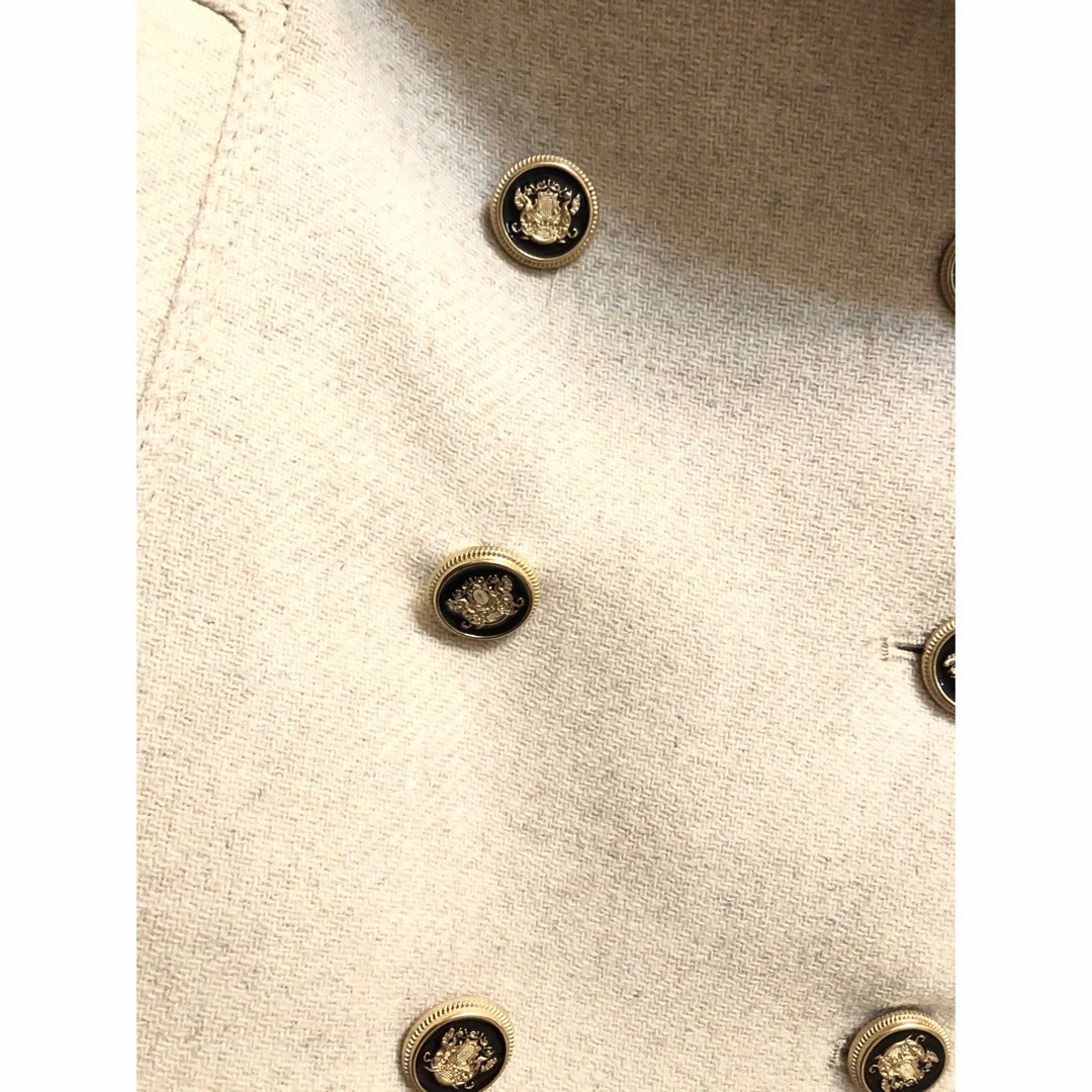 ZARA - ZARA クロップド ダブルブレスト ウールブレンドコートMサイズ