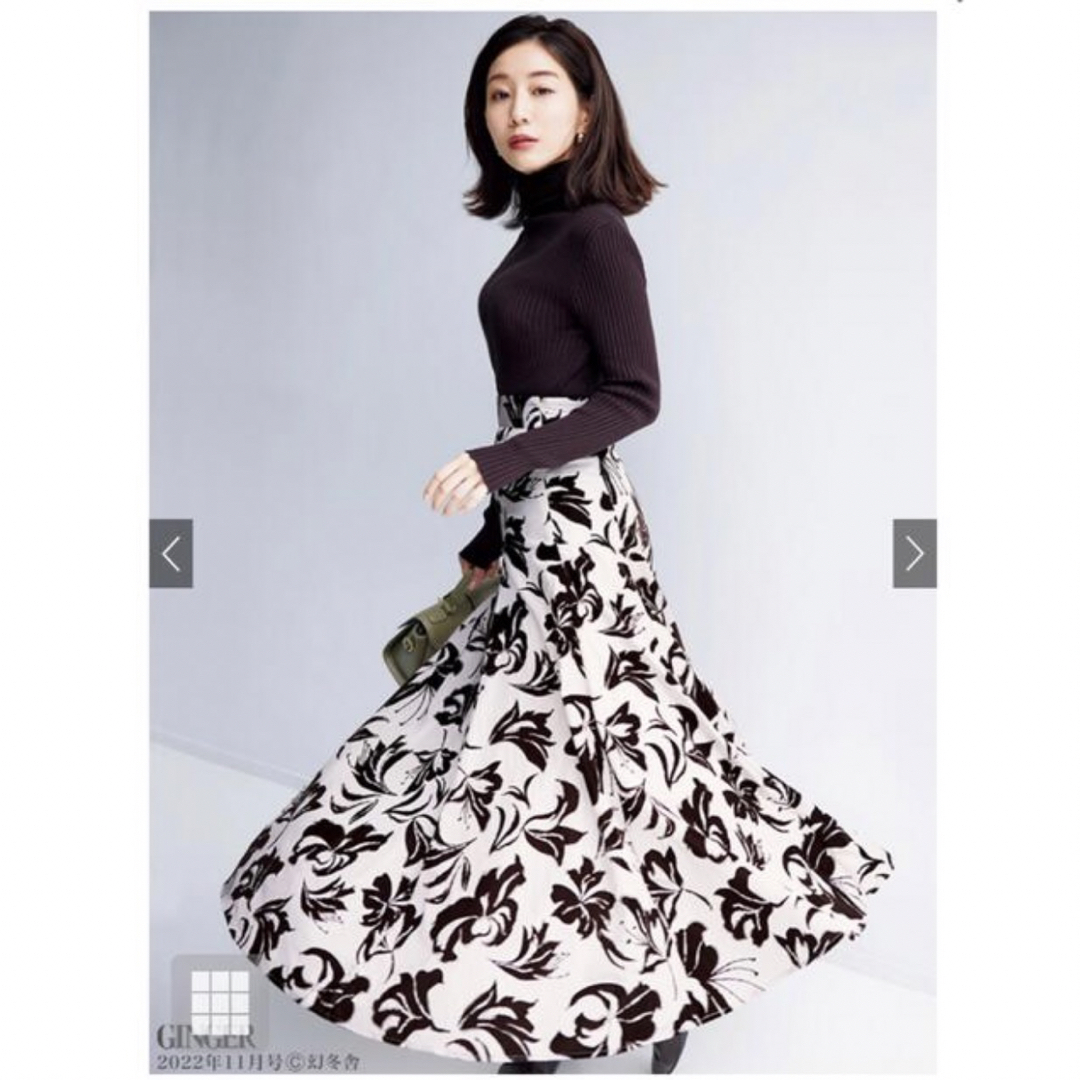 GRL - 値下中☆田中みな実 花柄フロッキーフレアスカート[tu460]の通販