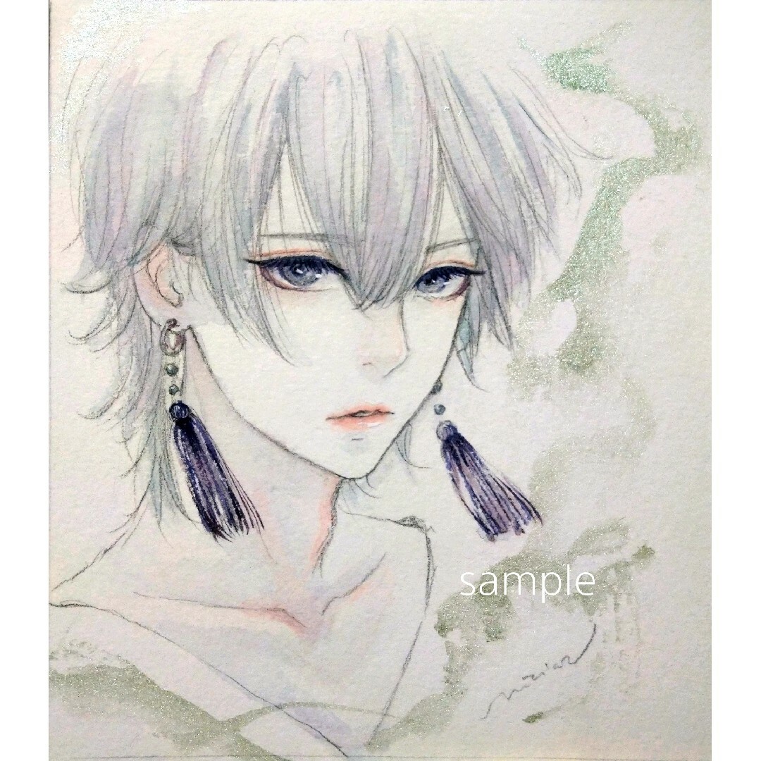 手描きイラスト 専用 絵画 肉筆原画 水彩画 オリジナル 男の子 肉筆