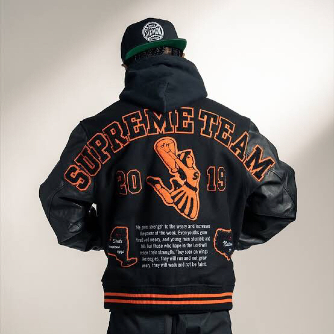 Supreme - SUPREME team varsity jacket black スタジャンの通販 by 靴