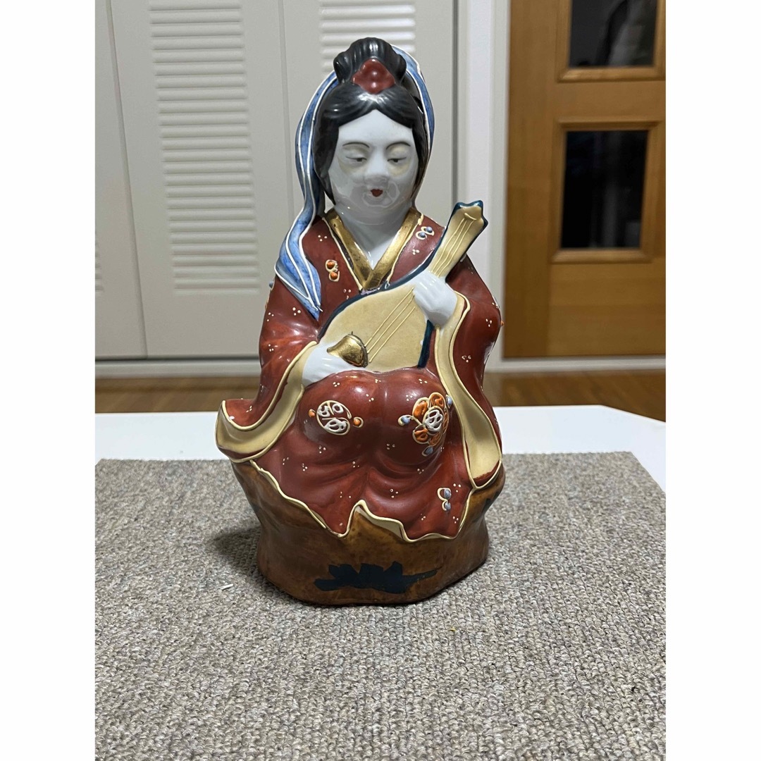 九谷焼 七福神 毘沙門天 毘沙門様 金彩 色絵 縁起物 陶器人形 工芸品