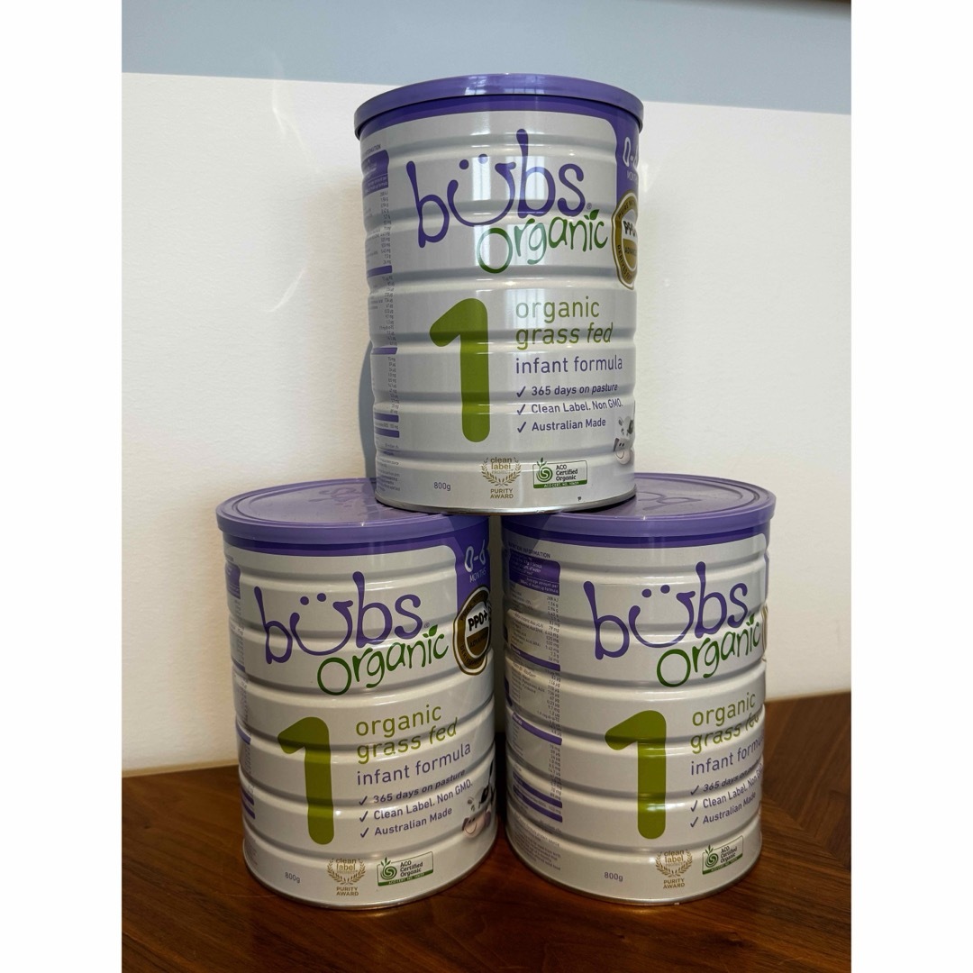 3缶 Bubs バブズ オーガニック 牛 粉ミルク ステップ1 Babama出品