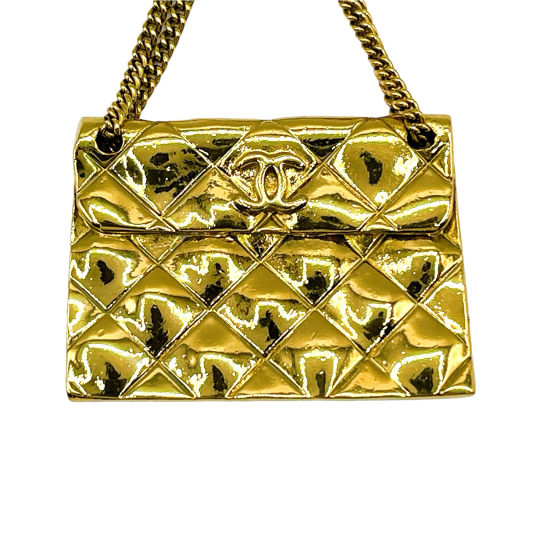 CHANEL - 美品 シャネル GP マトラッセ バック ココマーク ブローチ 金