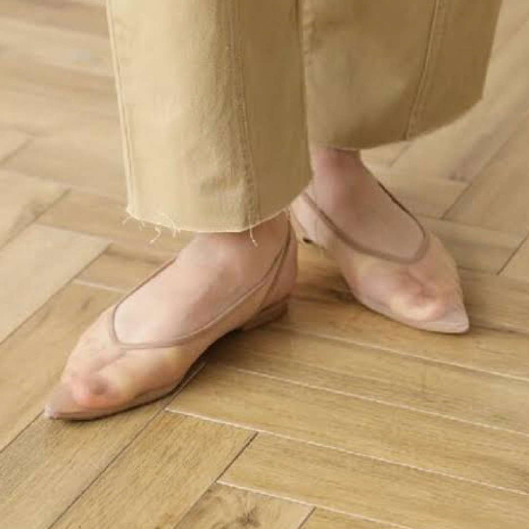 SeaRoomlynn - TULLEバックストラップミュール(ベージュ)の通販 by y