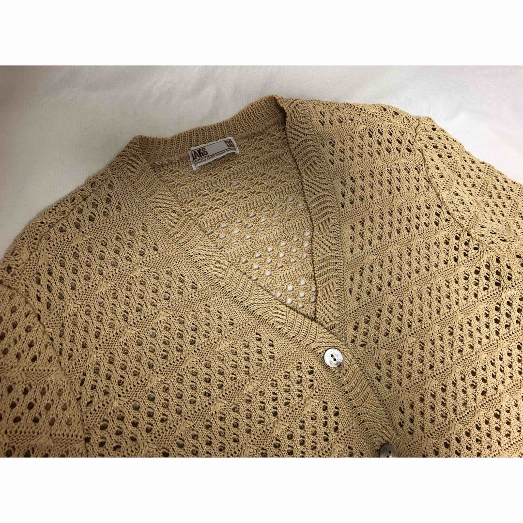 DAKS - DAKS ダックス 七分袖 麻混 ニットアンサンブル（L）の