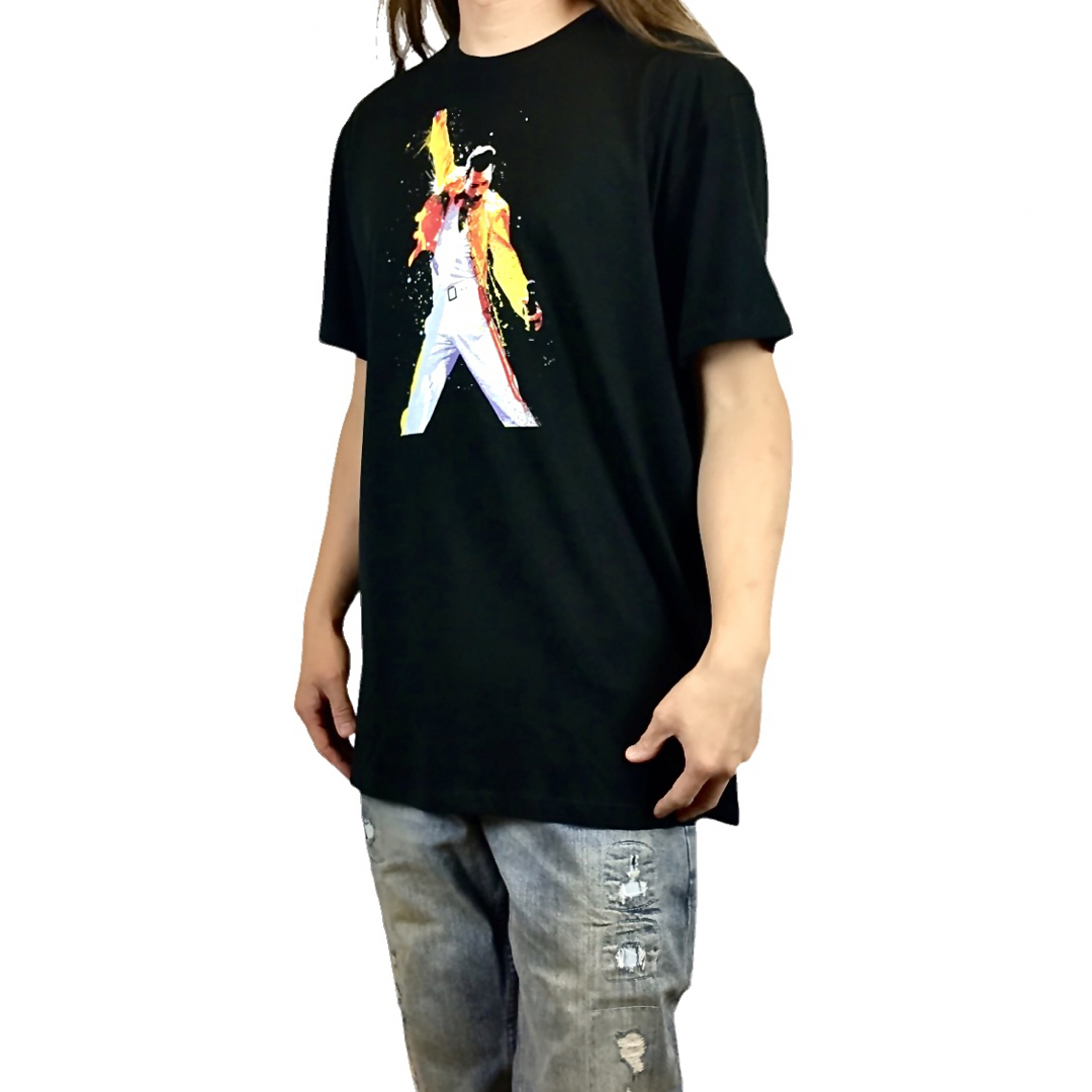新品 QUEEN クイーン フレディマーキュリー 拳 ポーズ ペイント T