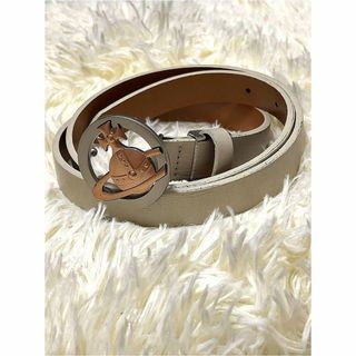 ヴィヴィアンウエストウッド レザー ベルト グレー シルバー ゴールド