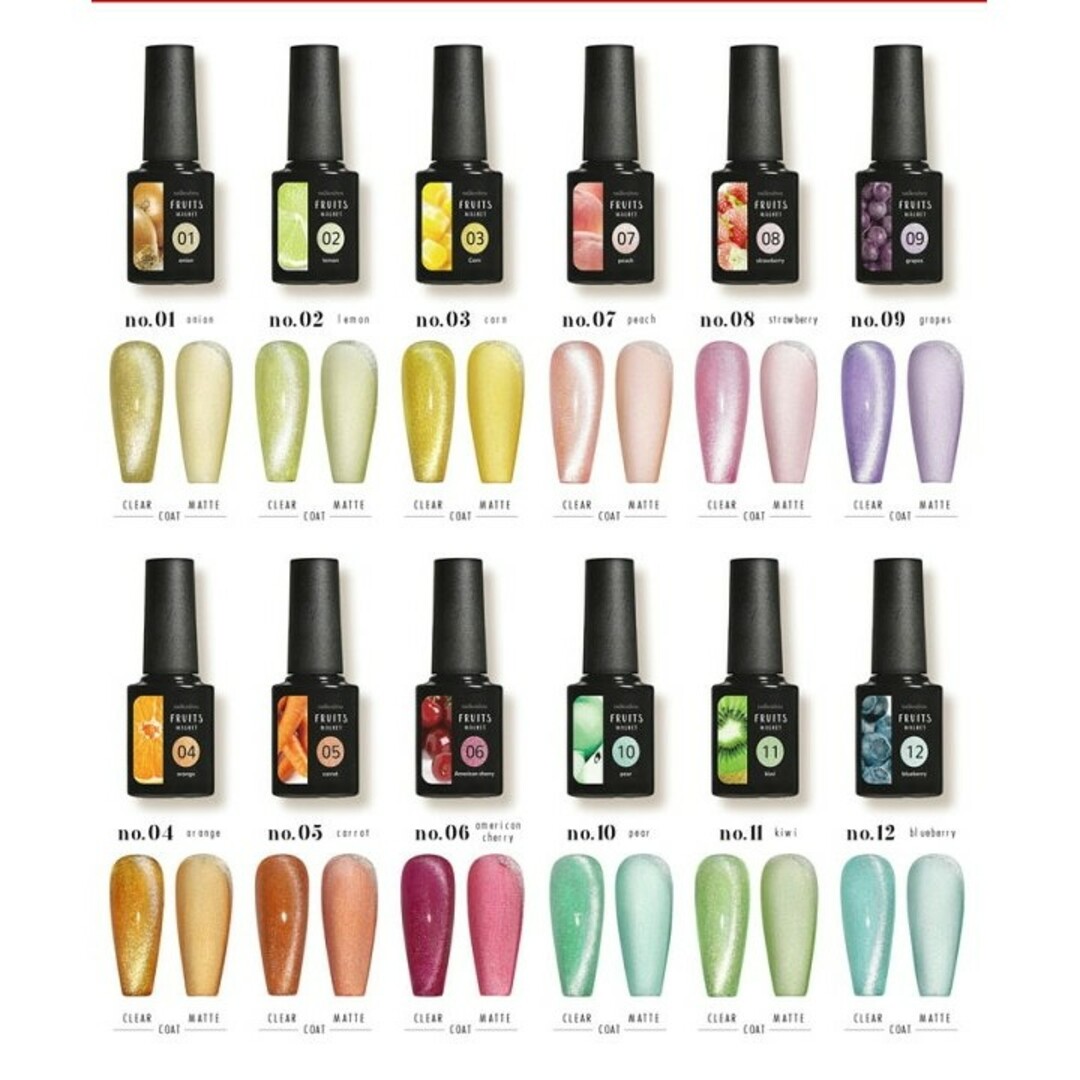 12本セット】フルーツ マグネット ジェルネイル ネイル工房 マグネット