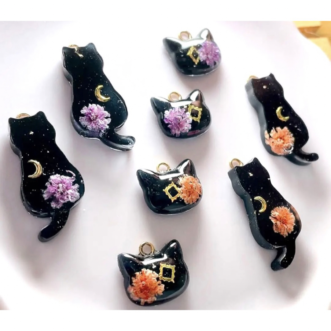 レジンパーツ✨ぐで猫オレンジチャーム✨ みかん色🍊猫ちゃんレジン