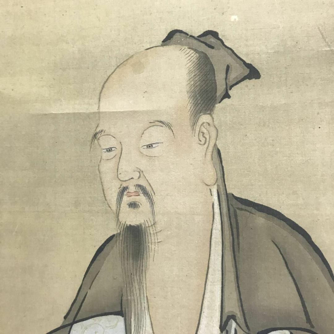 真作】狩野探信/桃仙人図/人物図/掛軸☆宝船☆AC-168の通販 by 掛軸