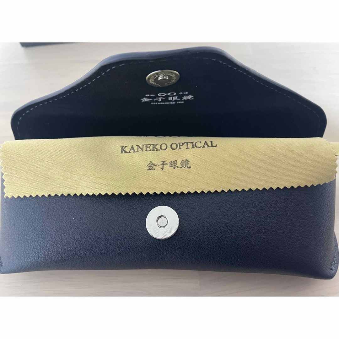 KANEKO OPTICAL - 【未使用】金子眼鏡 メガネケース ネイビー レザー