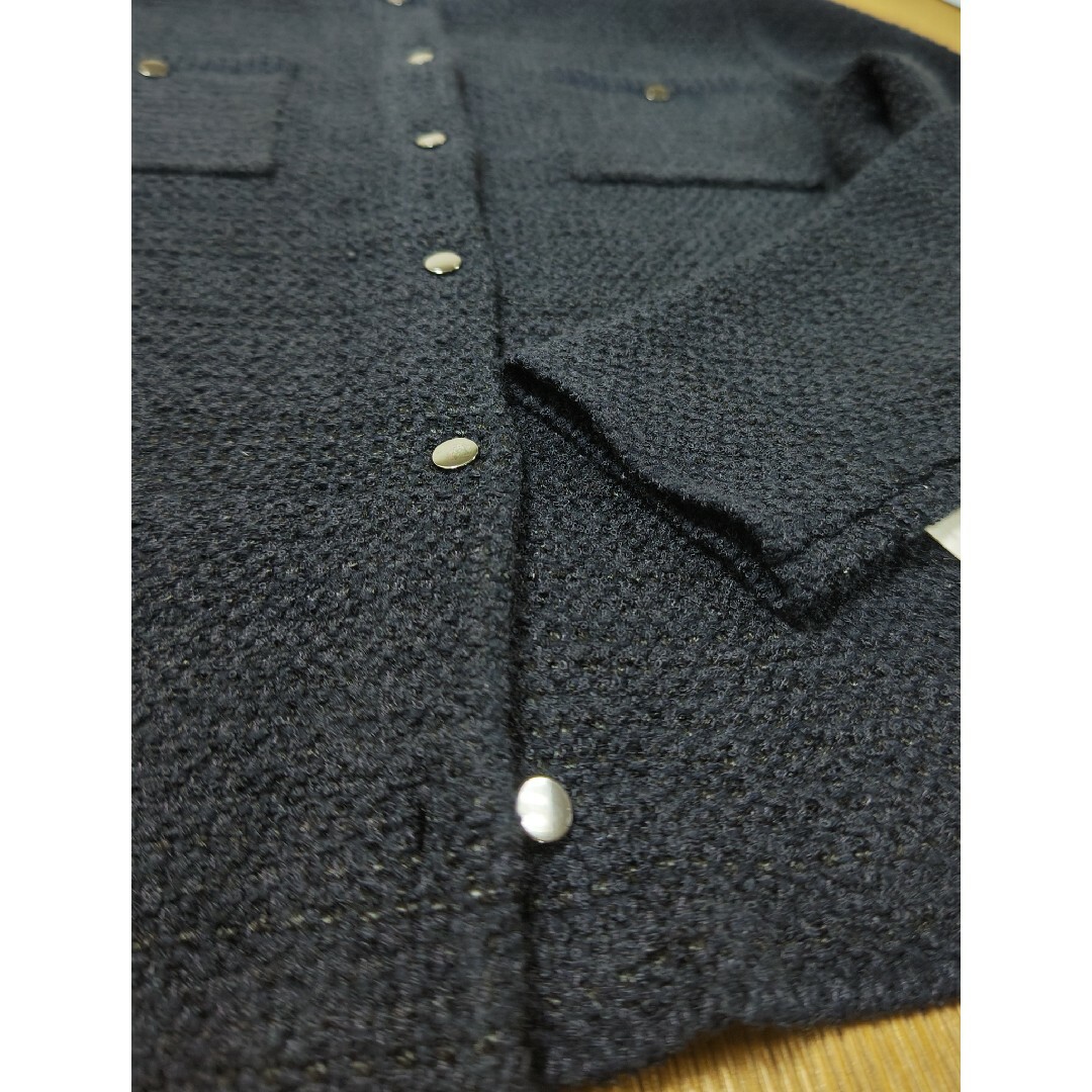 新品、未使用 SOEJU 鹿の子ニットカーディガン M ネイビーの通販 by