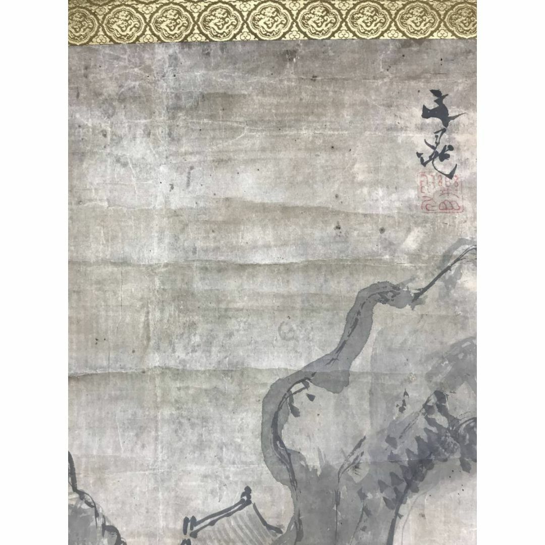 谷文晁/山水人物図/山水図/楼閣山水図/古画/掛軸☆宝船☆AE-132の通販