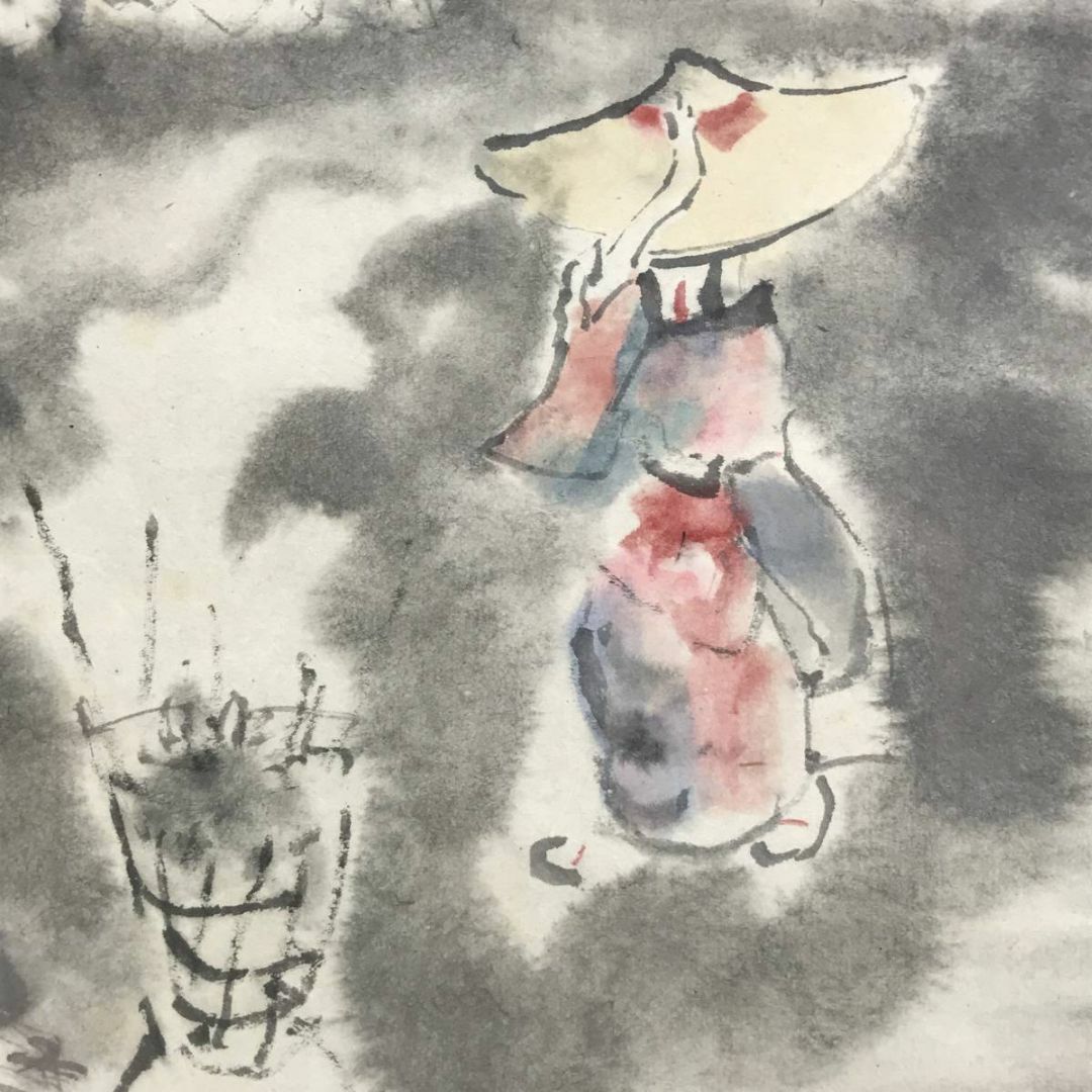 真作/伯堂/僊堂/豊年踊り図/人物図/掛軸☆宝船☆AD-