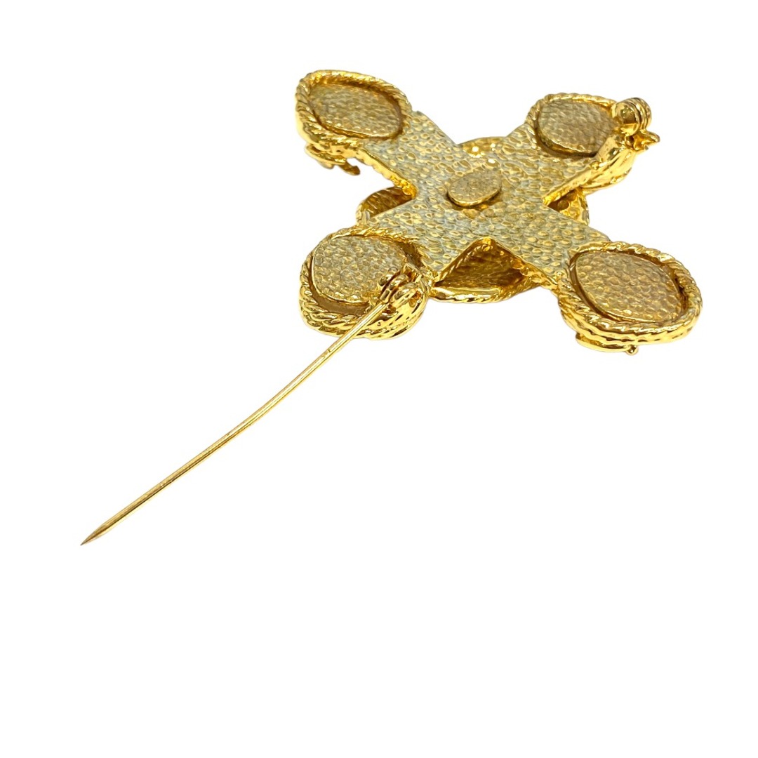 CHANEL - [USED/中古]CHANEL シャネル ブローチ クロスパールブローチ