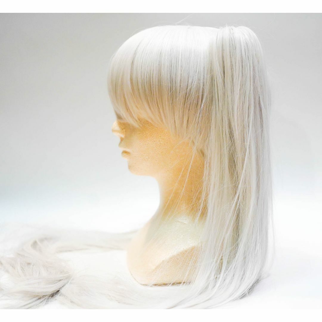 葬送のフリーレン ウィッグ コスプレ 白 180度耐熱 58cm【現物写真有