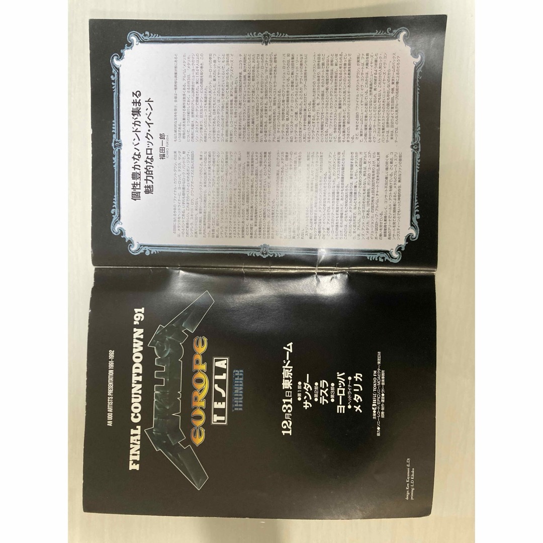 METALLICA - METALLICAFinalCountdown'91東京ドームパンフレットの通販