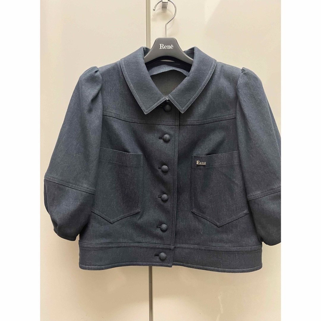 René - lightgray様専用イタリー製生地 デニムジャケット 34の通販 by