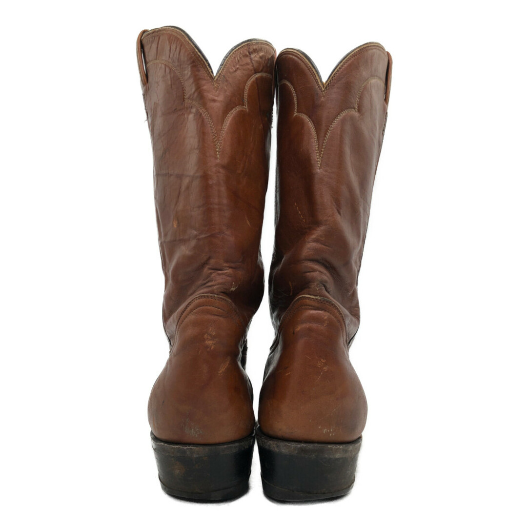 ウエスタン ブーツ 本革 ヒッピー ブラウン (メンズ 26cm相当) 中古