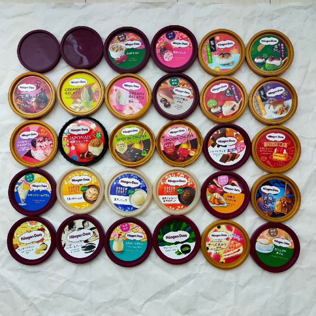 Haagen-Dazs - ハーゲンダッツ 蓋 29種 30個の通販 by まいめろでぃ's