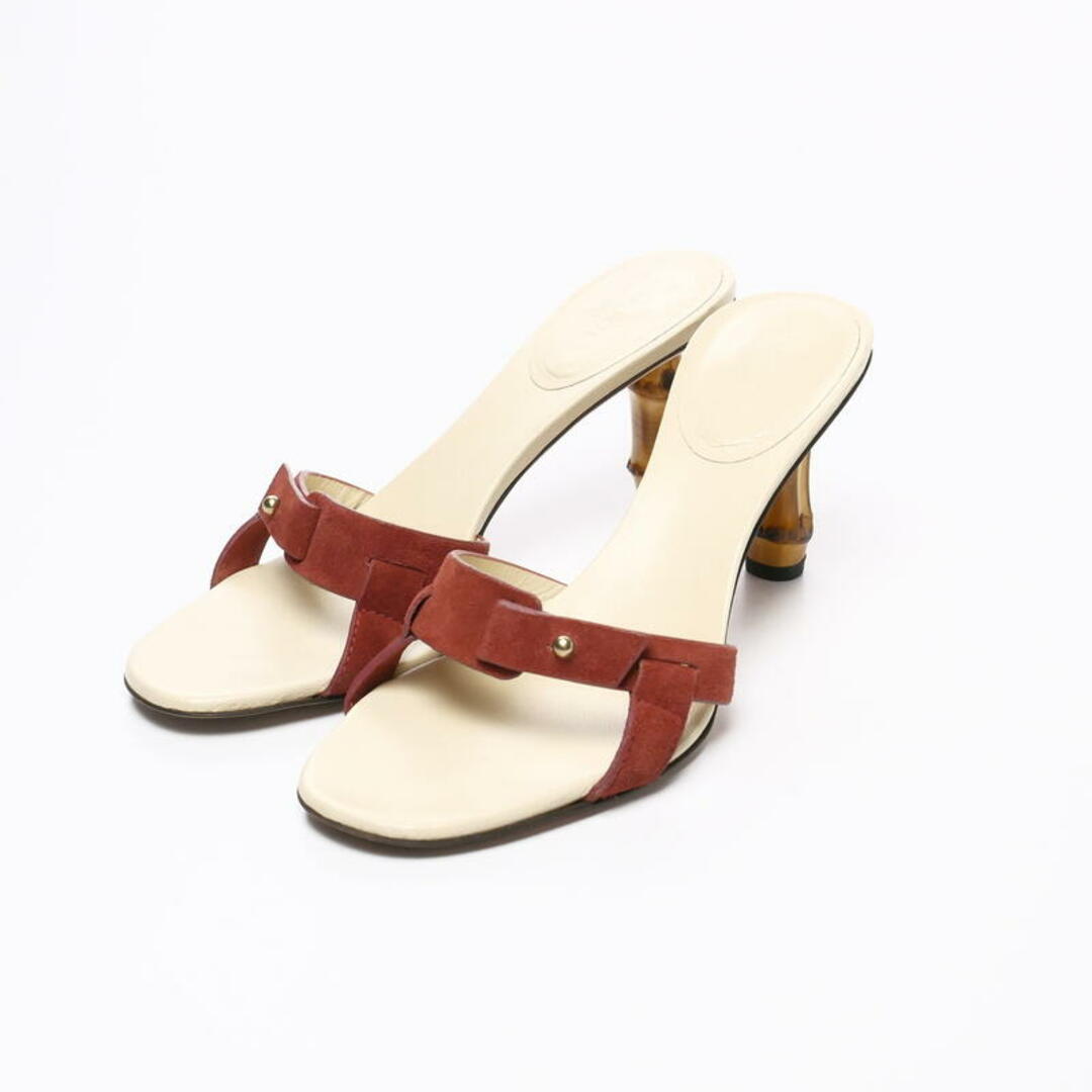 GUCCI - □美品□ GUCCI グッチ スエード サンダル ミュール バンブー