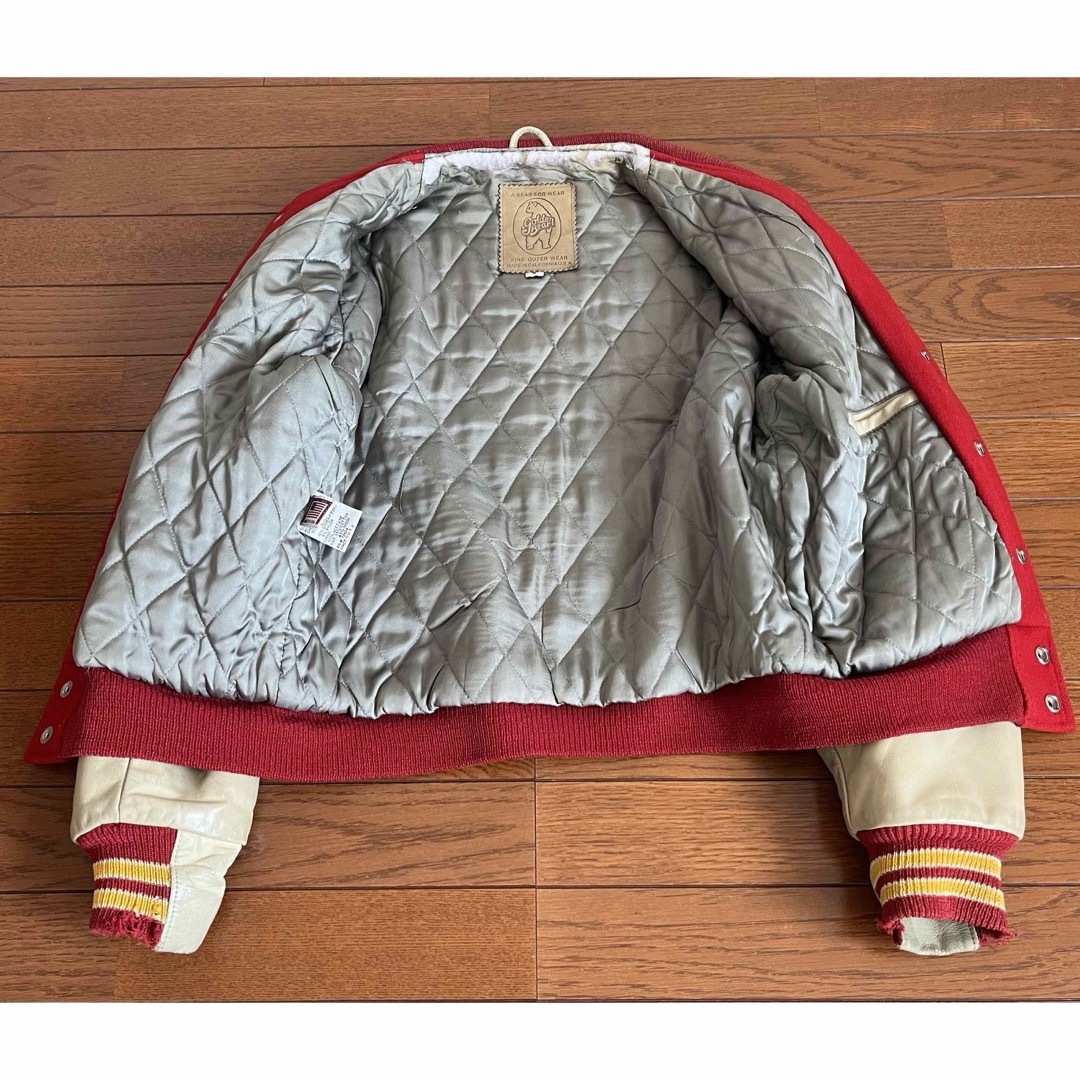 Golden Bear スタジャン XS レッド/ベージュ Golden Bear スタジャン