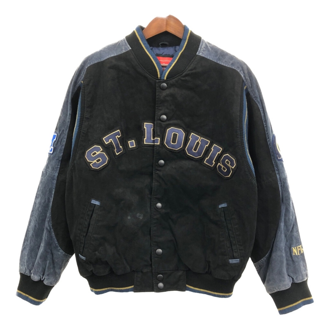 G-ⅢNFLロサンゼルス・ラムズオールレザースタジャンスウェードXL